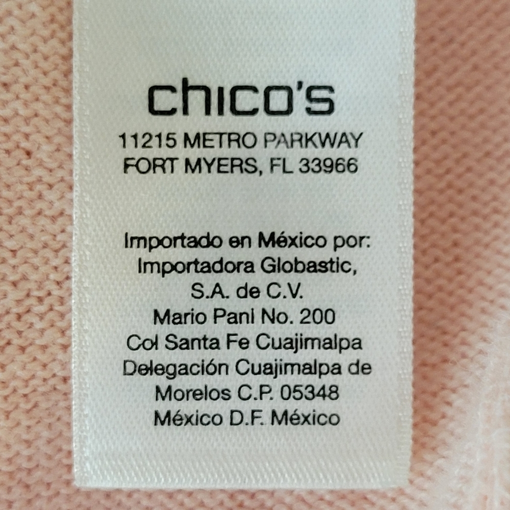 Chico's Pale Pink Short Sleeve Lightweight Ruana Style Sweater ~ OSFM ~ Pretty! - Picture 11 of 13